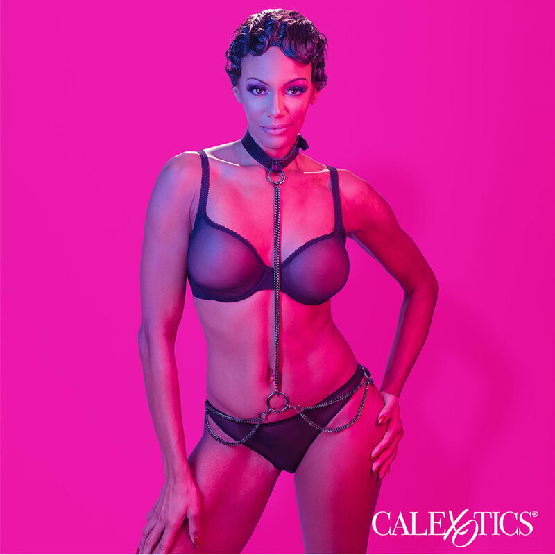 CALEXOTICS - EUPHORIA COLLAR HALTER Y CORREA CON CADENA - Imagen 4