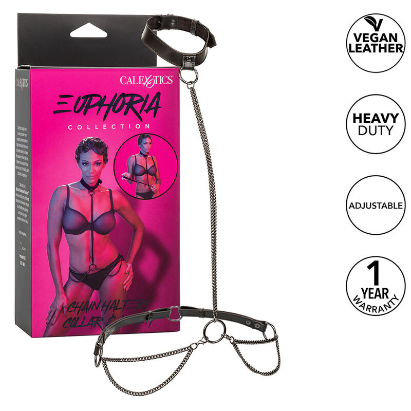 CALEXOTICS - EUPHORIA COLLAR HALTER Y CORREA CON CADENA - Imagen 6