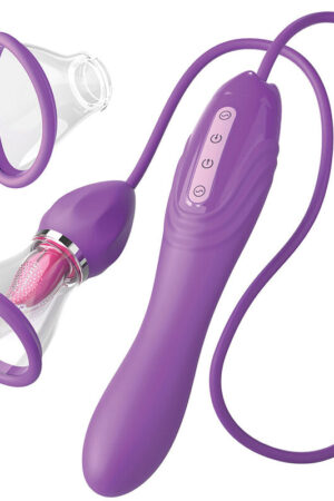 FANTASY FOR HER - ULTIMATE PLEASURE MAX MANGUERA DE SUCCIÓN CON LENGUA ESTIMULADORA MORADO