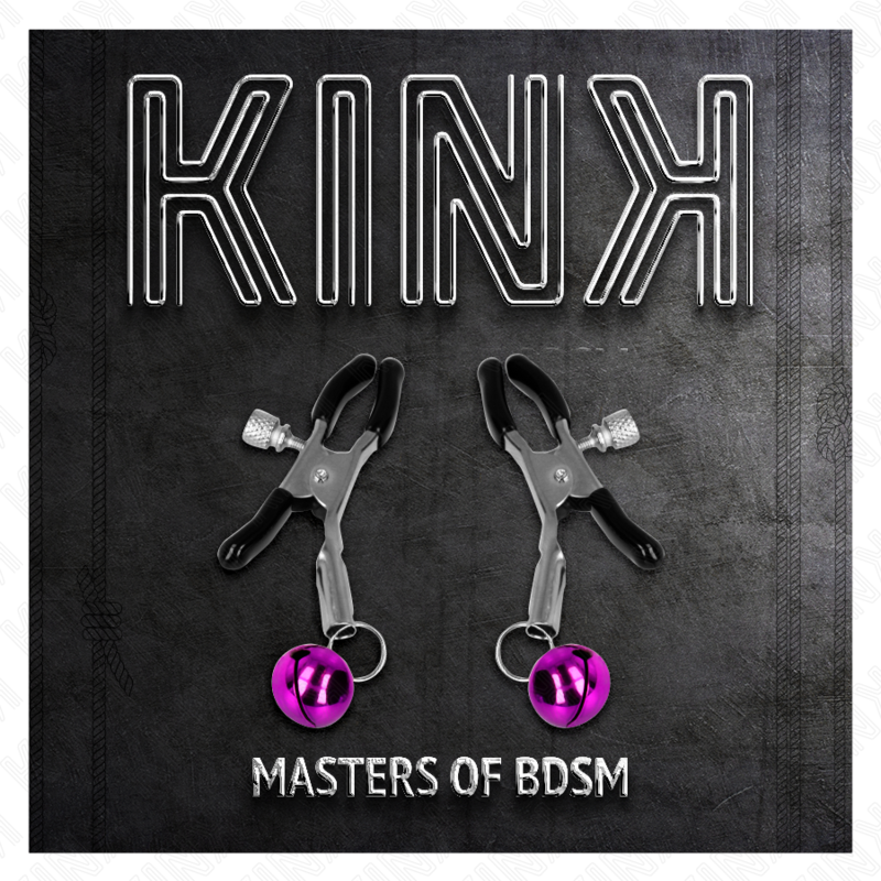 KINK - PINZAS PARA PEZONES CON CAMPANILLA VIOLETA 6 CM - Imagen 3