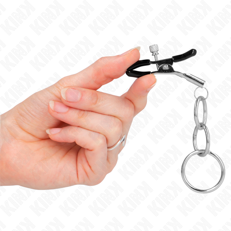KINK - PINZAS PARA PEZONES CON 3 AROS 6 CM - Imagen 2
