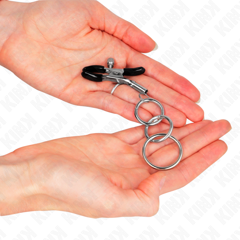 KINK - PINZAS PARA PEZONES CON 3 AROS 6 CM - Imagen 3