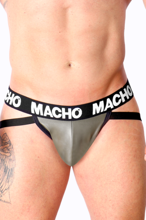 MACHO – MX27GR JOCK CUERO GRIS BEIGE XL