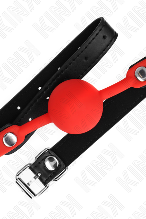 KINK – MORDAZA DE BOLA 4 CM DE SILICONA ROJA 60 x 2 CM