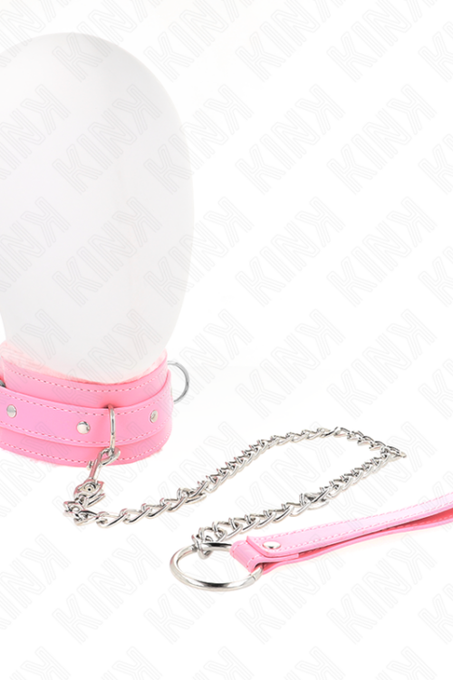 KINK – COLLAR CON CORREA 65 CM CON RESTRICCIONES ROSA AJUSTABLE 36-42 CM X 5.5 CM