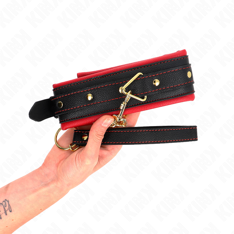KINK - COLLAR CON CORREA DE TEJIDO LISO AJUSTABLE 33-48 CM X 5.7 CM - Imagen 5