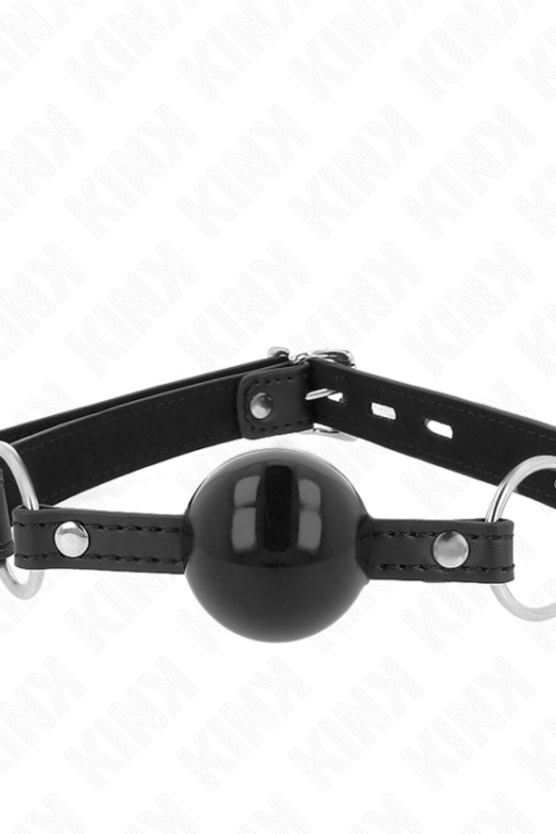 KINK – MORDAZA DE BOLA 4 CM TPE CON CANDADO NEGRO 60 x 2 CM