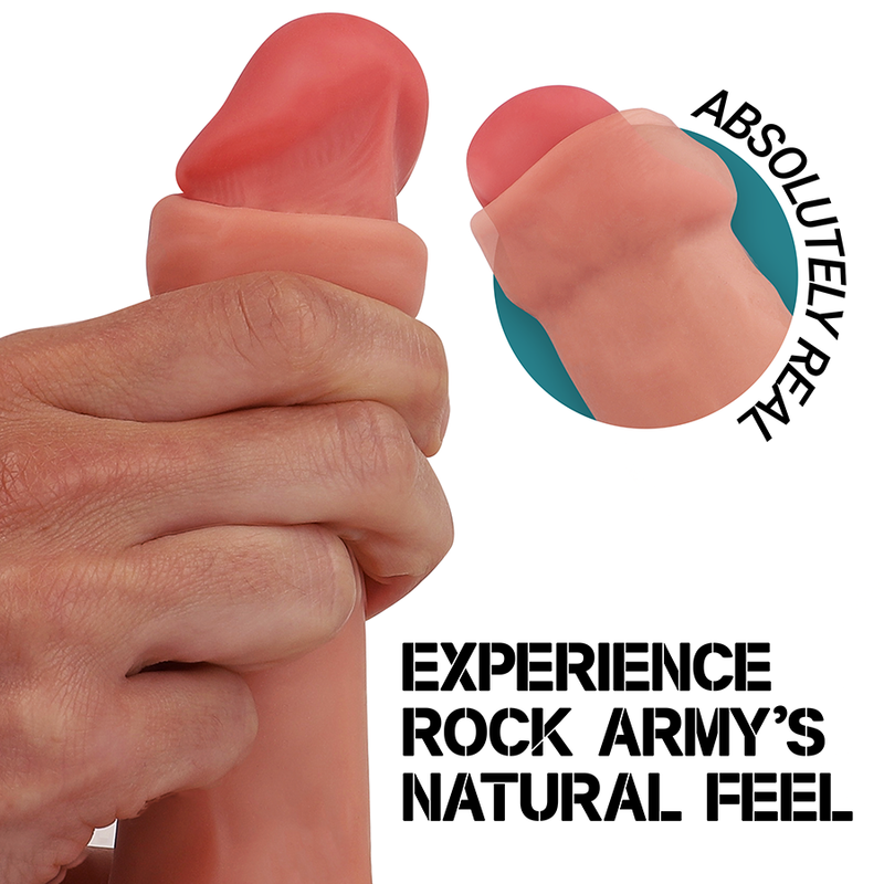 ROCKARMY - RAPTOR DILDO REALISTA DUAL DENSITY LIQUID SILICONE 24 CM -O- 4.4 CM - Imagen 2