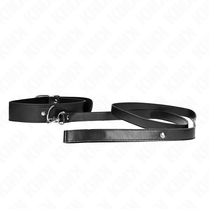 KINK - COLLAR CON CORREA 116 CM FINO NEGRO AJUSTABLE 32-50 CM X 8 CM - Imagen 5