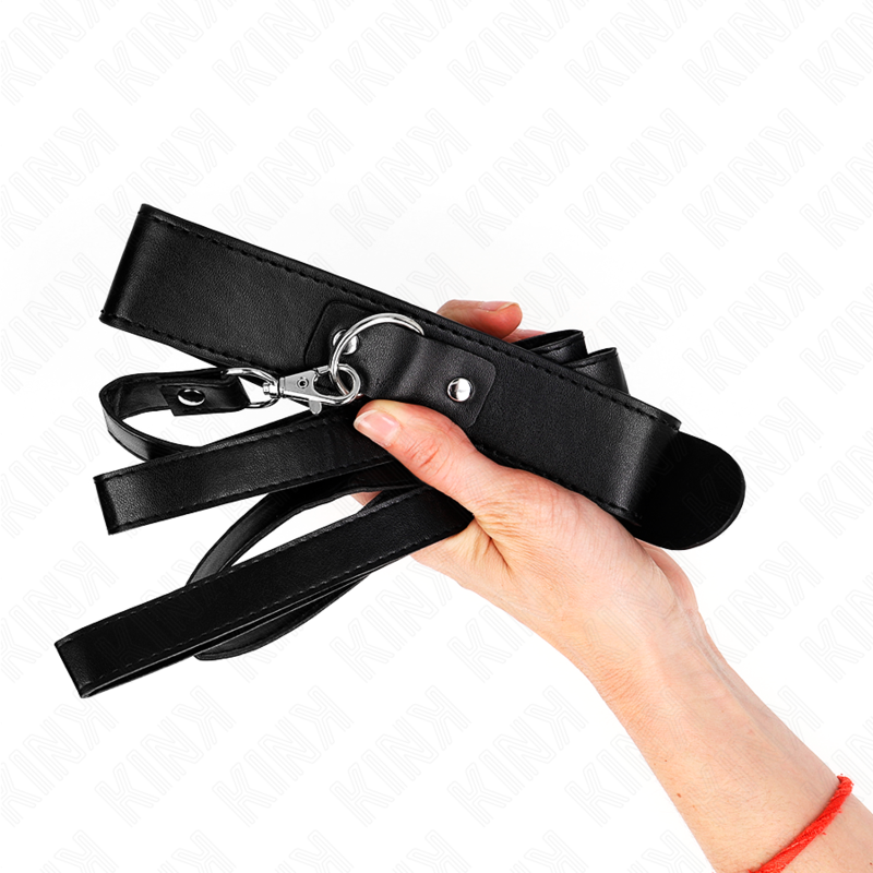 KINK - COLLAR CON CORREA 116 CM FINO NEGRO AJUSTABLE 32-50 CM X 8 CM - Imagen 6