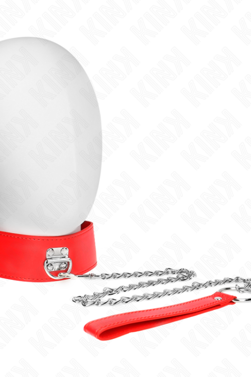 KINK – COLLAR CON CORREA 65 CM ANCHO ROJO AJUSTABLE 33.5-41 CM X 5 CM