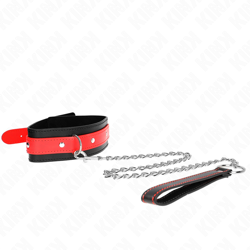 KINK - COLLAR CON CORREA 65 CM ROJO AJUSTABLE 36-43 CM X 5 CM - Imagen 5