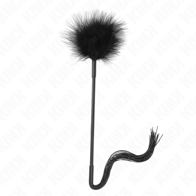 KINK - LÁTIGO DE SILICONA CON PLUMAS PARA COSQUILLAS 47 CM - Imagen 2