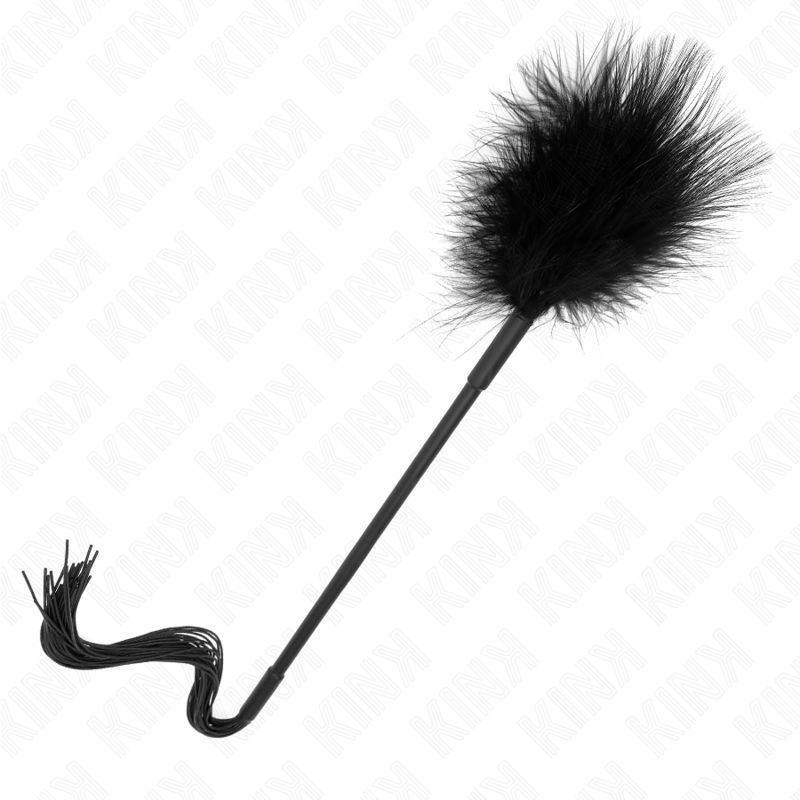 KINK - LÁTIGO DE SILICONA CON PLUMAS PARA COSQUILLAS 47 CM - Imagen 5