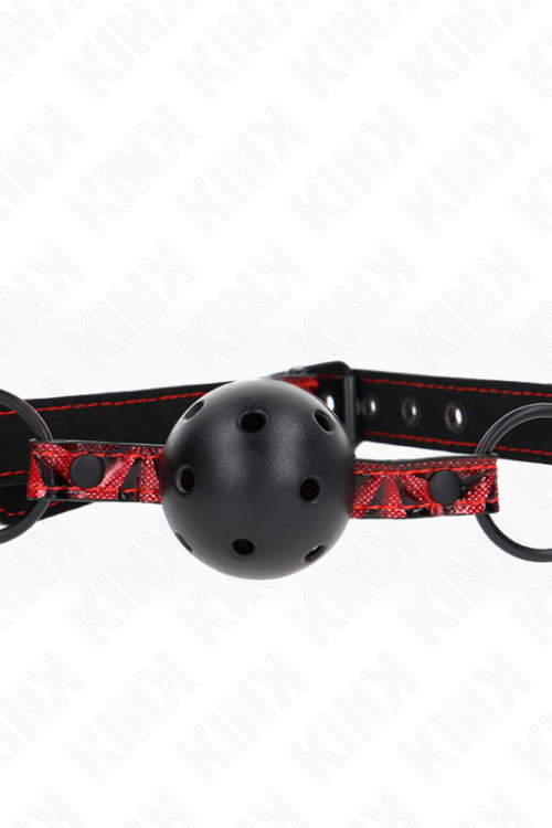 KINK – MORDAZA DE BOLA 4.5 CM CON PATRÓN DE DIAMANTE MODELO 2 64.5 CM AJUSTABLE 42- 60 CM
