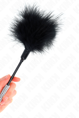 KINK - PLUMAS PARA COSQUILLAS CON MANGO DE DIAMANTES DE IMITACIÓN 27 CM