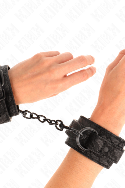 KINK – MUÑEQUERAS DE ENCAJE AJUSTABLE NEGRO 19-26 CM