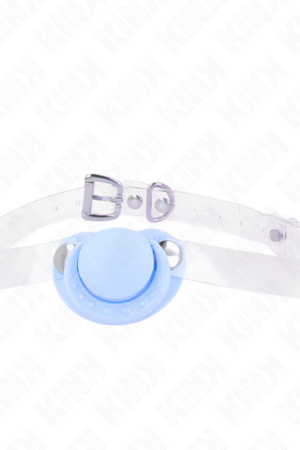 KINK - MORDAZA FORMA CHUPETE 5.5 x 4 CM CELESTE AJUSTABLE 43-60 CM
