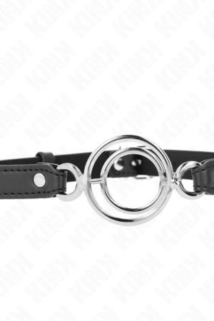 KINK - MORDAZA CON MÚLTIPLES JUNTAS TÓRICAS 5 CM NEGRO 63 X 2.5 CM