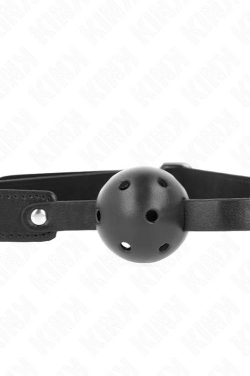 KINK – MORDAZA DE BOLA 4.5 CM TRANSPIRABLE NEGRO 65 x 2.5 CM