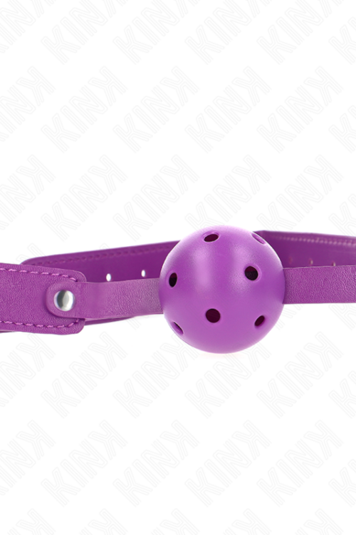 KINK – MORDAZA DE BOLA 4.5 CM TRANSPIRABLE MORADO 65 x 2.5 CM