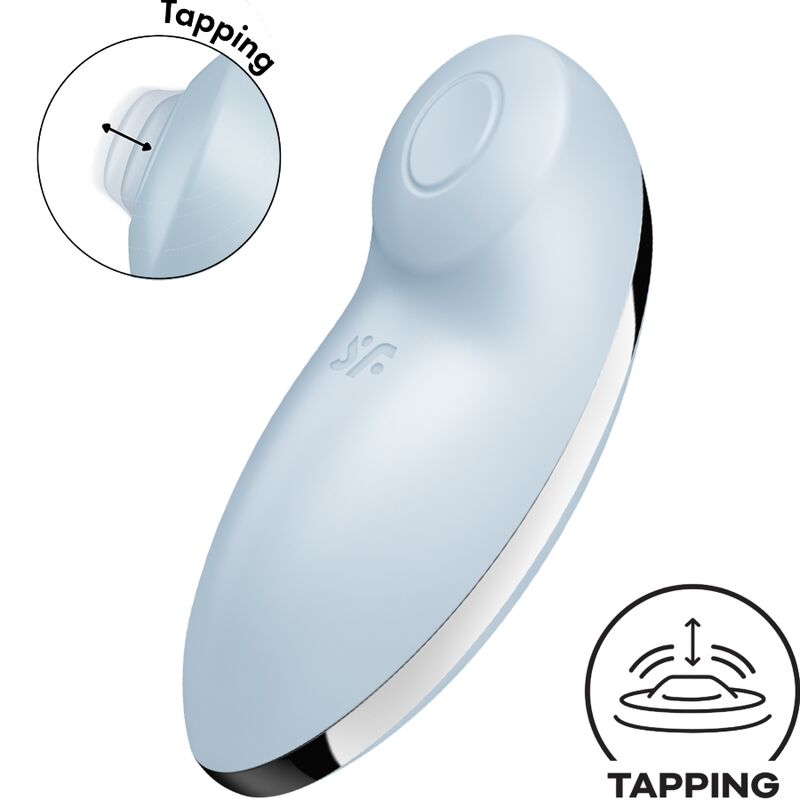SATISFYER - TAP & CLIMAX 2 VIBRADOR & ESTIMULADOR AZUL - Imagen 2