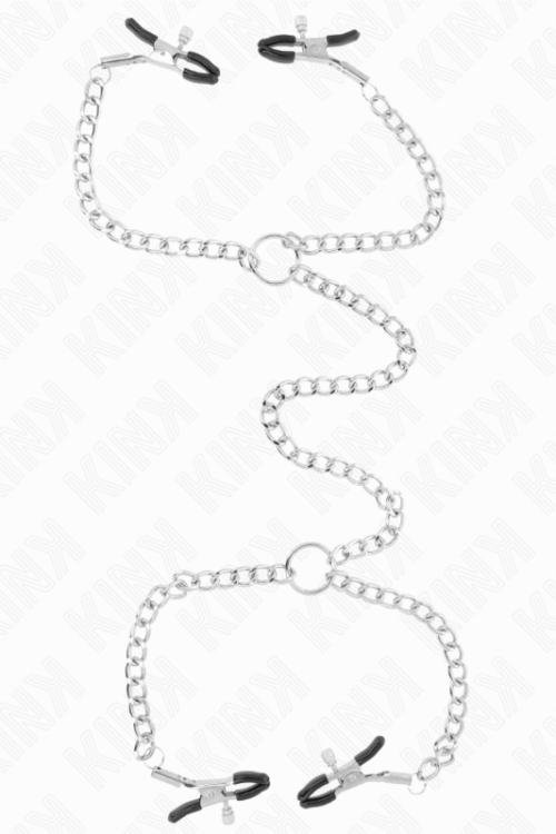 KINK – PINZAS PARA PEZONES DOBLE 32 CM CON CADENAS 14 CM