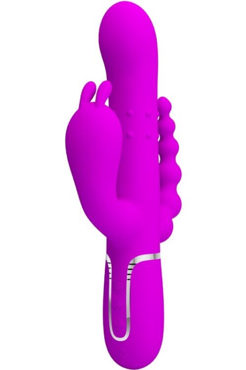 PRETTY LOVE – CAMMY TRIPLE VIBRADOR MULTIFUNCIÓN 4 EN 1 ROSA