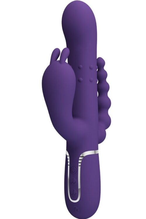 PRETTY LOVE – CAMMY TRIPLE VIBRADOR MULTIFUNCIÓN 4 EN 1 MORADO