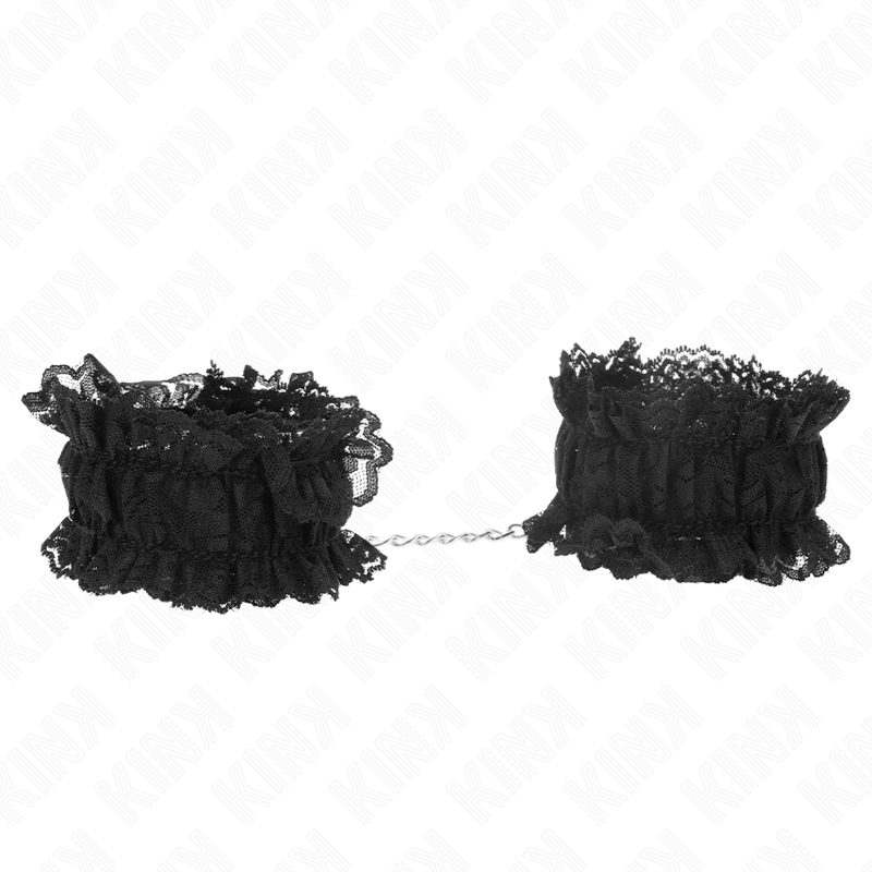 KINK - MUÑEQUERAS ELÁSTICAS DE ENCAJE NEGRO - Imagen 2