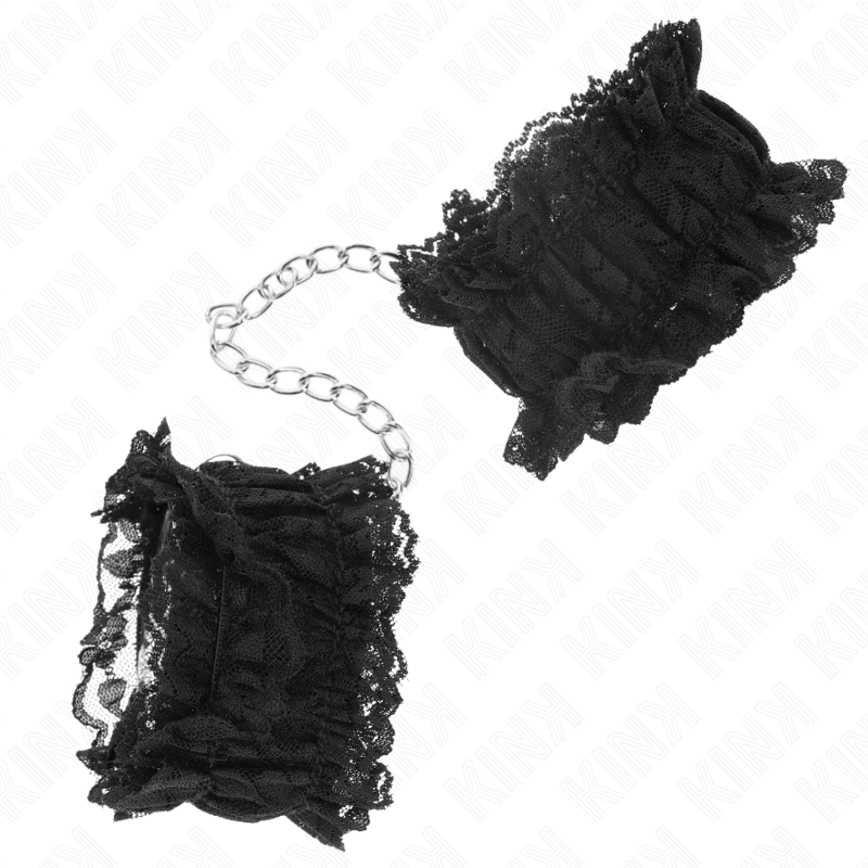 KINK - MUÑEQUERAS ELÁSTICAS DE ENCAJE NEGRO - Imagen 3