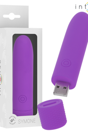 INTENSE - SYMONE BALA VIBRADORA RECARGABLE POR USB 8 VIBRACIONES MORADO 10 X 2.2 CM