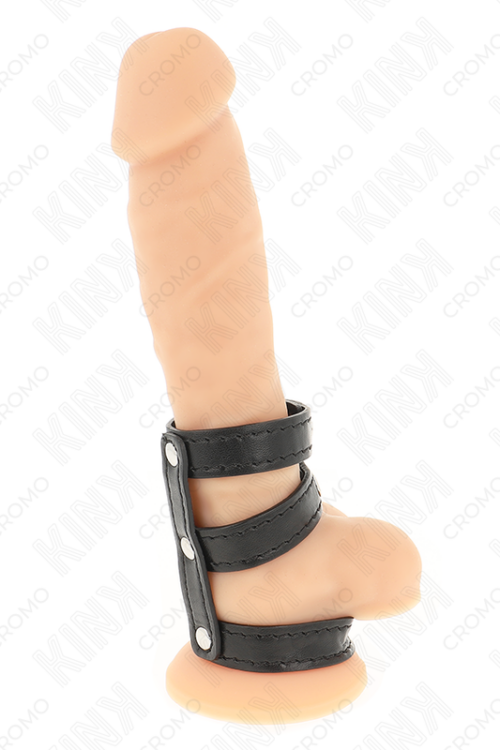 KINK – ANILLO PENE POLIPIEL TRIPLE CON CIERRE A PRESIÓN