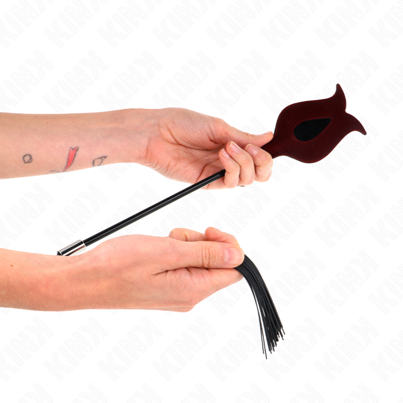 KINK - LÁTIGO DE BORLA DE SILICONA CON FORMA DE ROSA 45 CM - Imagen 4