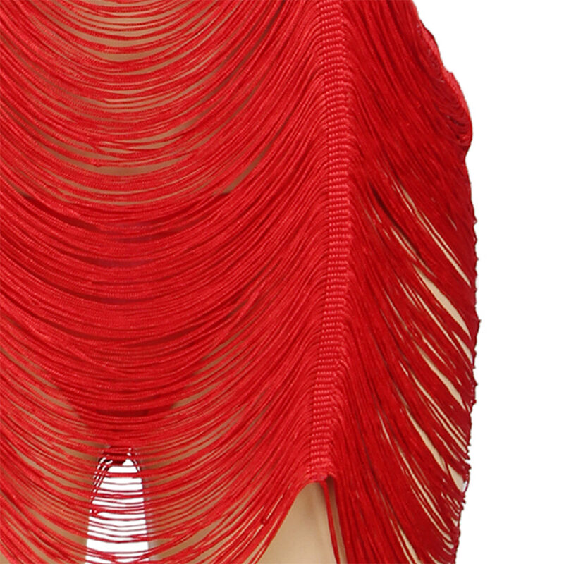 SUBBLIME - 954253 VESTIDO DE FLECOS + TANGA ROJO L/XL - Imagen 9