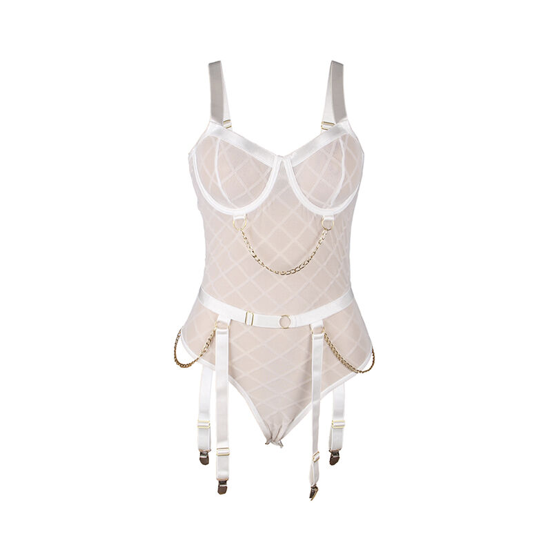 SUBBLIME - 954291 BODY CON CADENAS + LIGUEROS BLANCO L/XL - Imagen 10