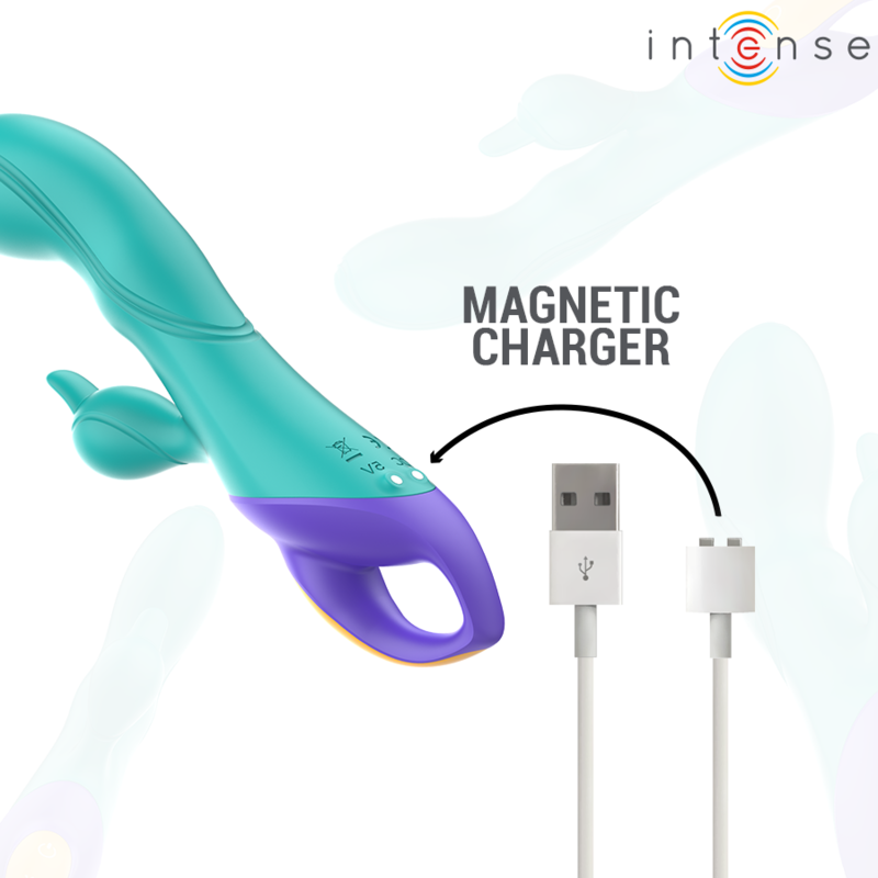 INTENSE - FRED VIBRADOR RECARGABLE RABBIT AZUL - Imagen 3