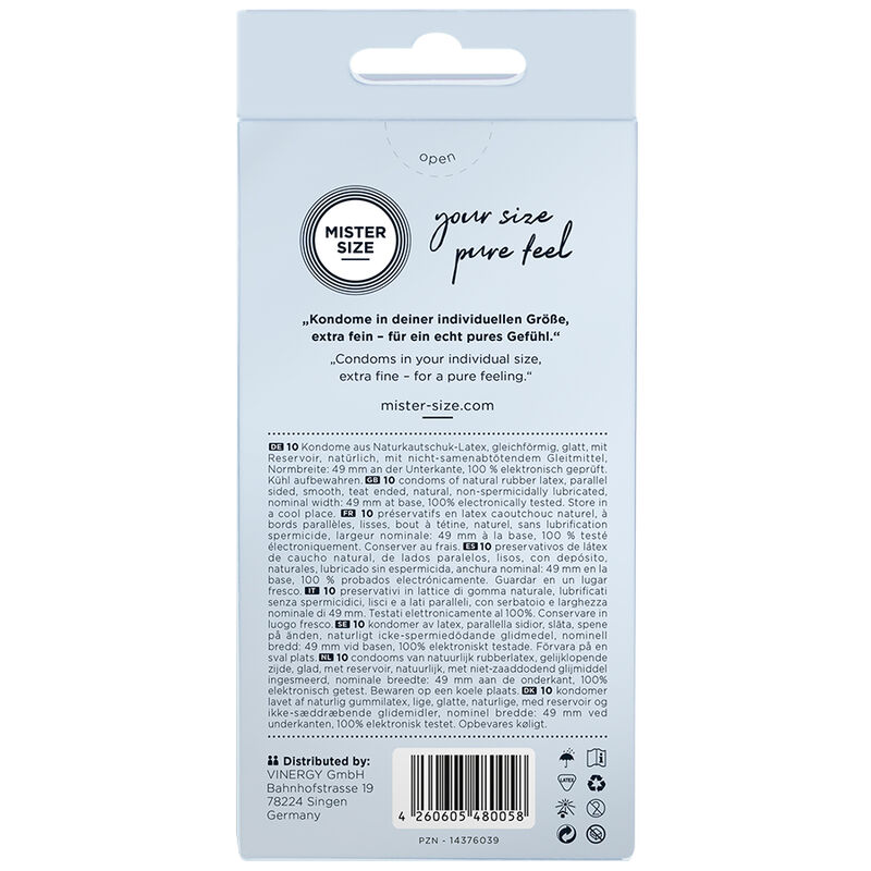 MISTER SIZE - PRESERVATIVOS TALLA S 49 MM (10 UNIDADES) - Imagen 2