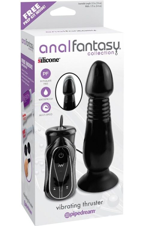ANAL FANTASY – VIBRATING THRUSTER PLUG ANAL VIBRADOR CON CONTROL REMOTO Y VENTOSA