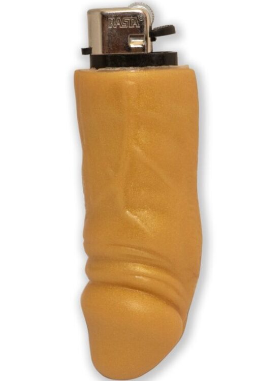 DIABLO PICANTE – MECHERO RECARGABLE FORMA PENE DORADO