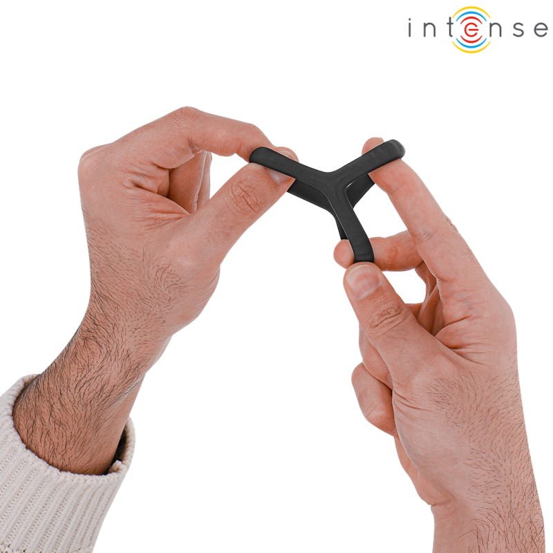 INTENSE - CARSON ANILLO DOBLE PARA PENE SILICONA NEGRO MODELO 4 - Imagen 4