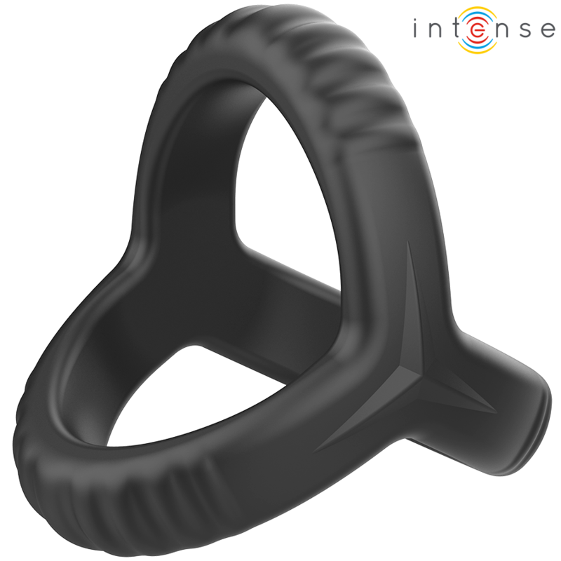 INTENSE - CARSON ANILLO DOBLE PARA PENE SILICONA NEGRO MODELO 4 - Imagen 5
