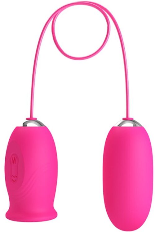 PRETTY LOVE – DAISY HUEVO VIBRADOR + LENGUA ESTIMULADORA DE CLÍTORIS ROSA