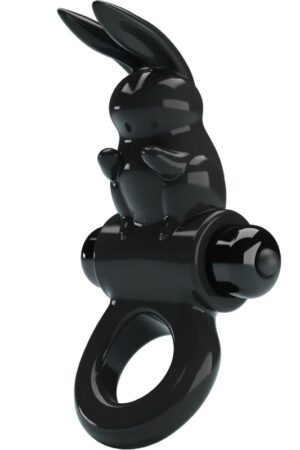PRETTY LOVE - EXCITING RING ANILLO VIBRADOR RABBIT 10 VIBRACIONES NEGRO