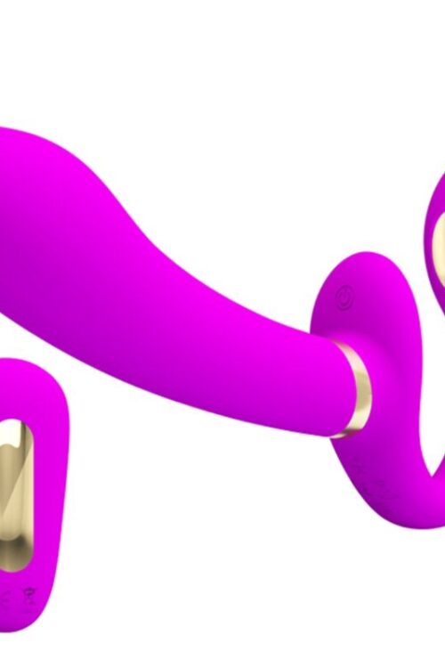 PRETTY LOVE – THUNDERBIRD VIBRADOR DOBLE STRAP-ON CONTROL REMOTO MORADO