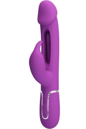 PRETTY LOVE - KAMPAS VIBRADOR RABBIT MULTIFUNCIÓN 3 EN 1 MORADO