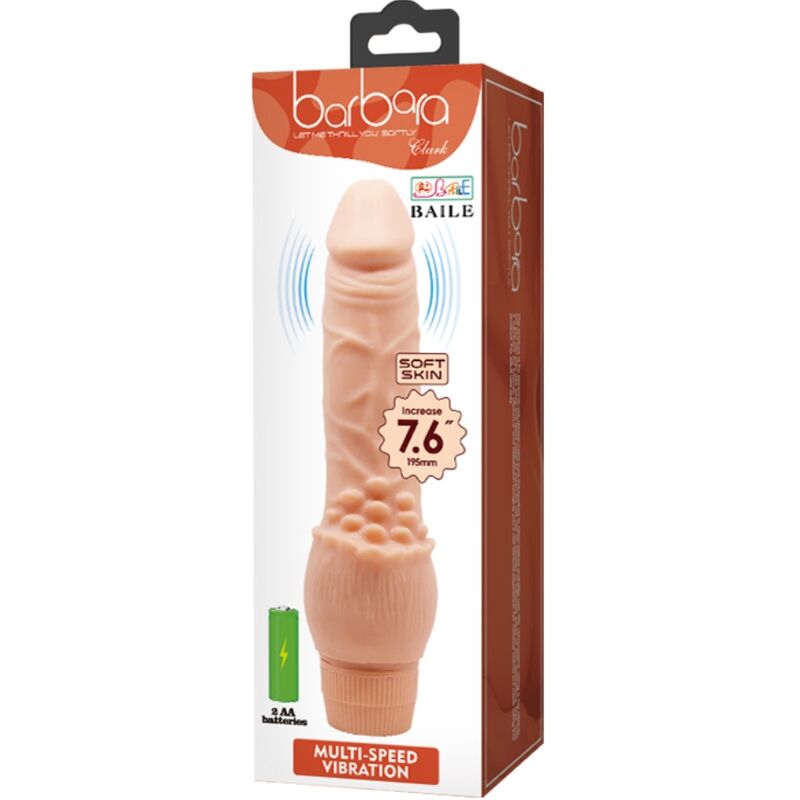 BAILE - BARBARA VIBRADOR REALÍSTICO 19.5 CM NATURAL - Imagen 5