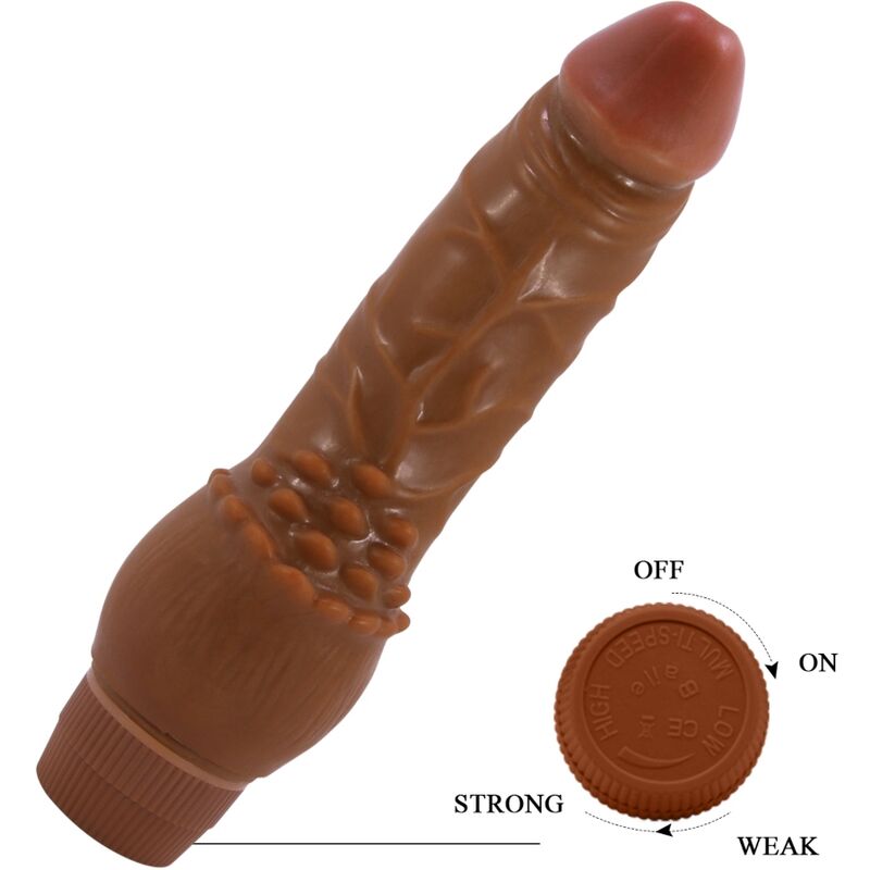 BAILE - BARBARA VIBRADOR REALÍSTICO 19.5 CM MULATO - Imagen 6