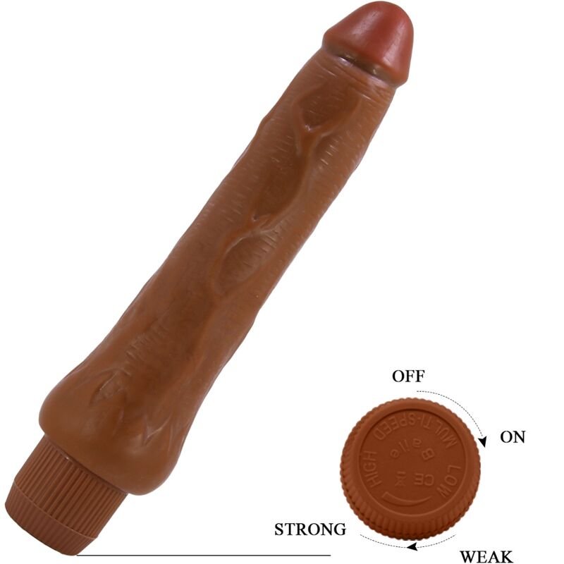 BAILE - DRYAD VIBRADOR REALÍSTICO 25 CM MULATO - Imagen 6
