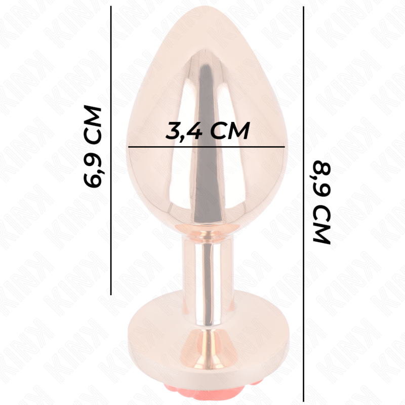 KINK - PLUG ANAL ORO ROSADO ROSA ROJA M - Imagen 2